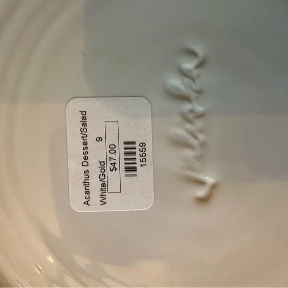 White and gold salad plates - Picture 5 of 5